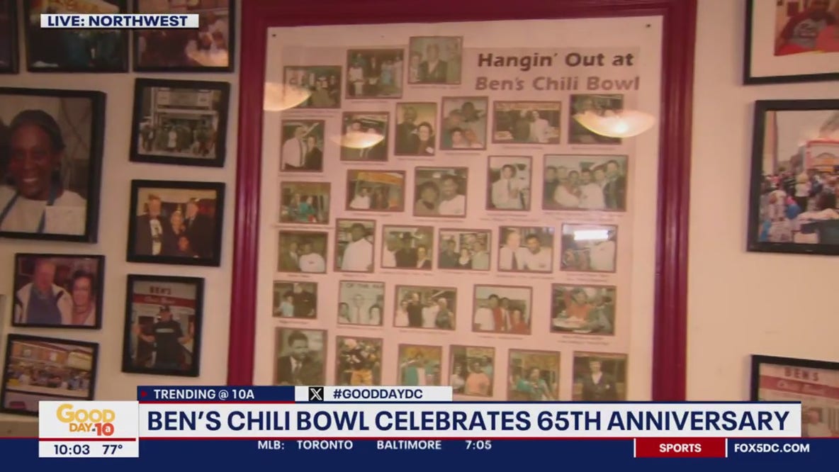 Hanging out at Ben's Chili Bowl on their 65th anniversary
